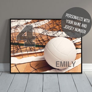 Personalized Volleyball Gift | Sports Wall Decor with Name | Sports Art | Volleyball Poster | Senior Night | Kid&#39;s Room Decor | PRINTABLE