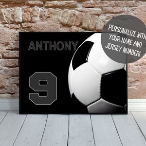 Personalized Soccer Poster | Soccer Wall Decor with Name | Team Gift | Senior Night | Sports Art | Athlete Kids Room Decor | PRINTABLE