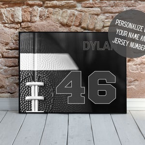 Personalized Football Wall Decor with Name | Custom Football Art with Name | Football Gift | Senior Night Gift | Kids Room Decor | PRINTABLE