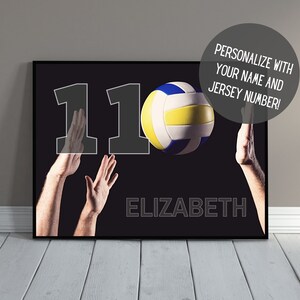 Personalized Volleyball Art | Sports Wall Decor with Name | Sports Art | Volleyball Poster | Volleyball Gift | Kid&#39;s Room Decor | PRINTABLE