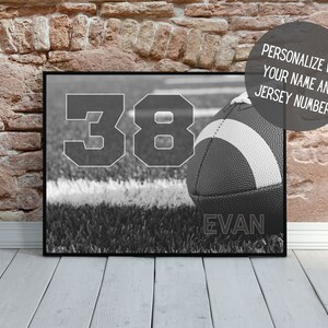 Personalisierte Fußball Kunst | Team Geschenk | Benutzerdefinierte Sport Wanddeko mit Namen | Sport Kunst | Fußball Poster | Kinderzimmer Dekor | DRUCKBAR