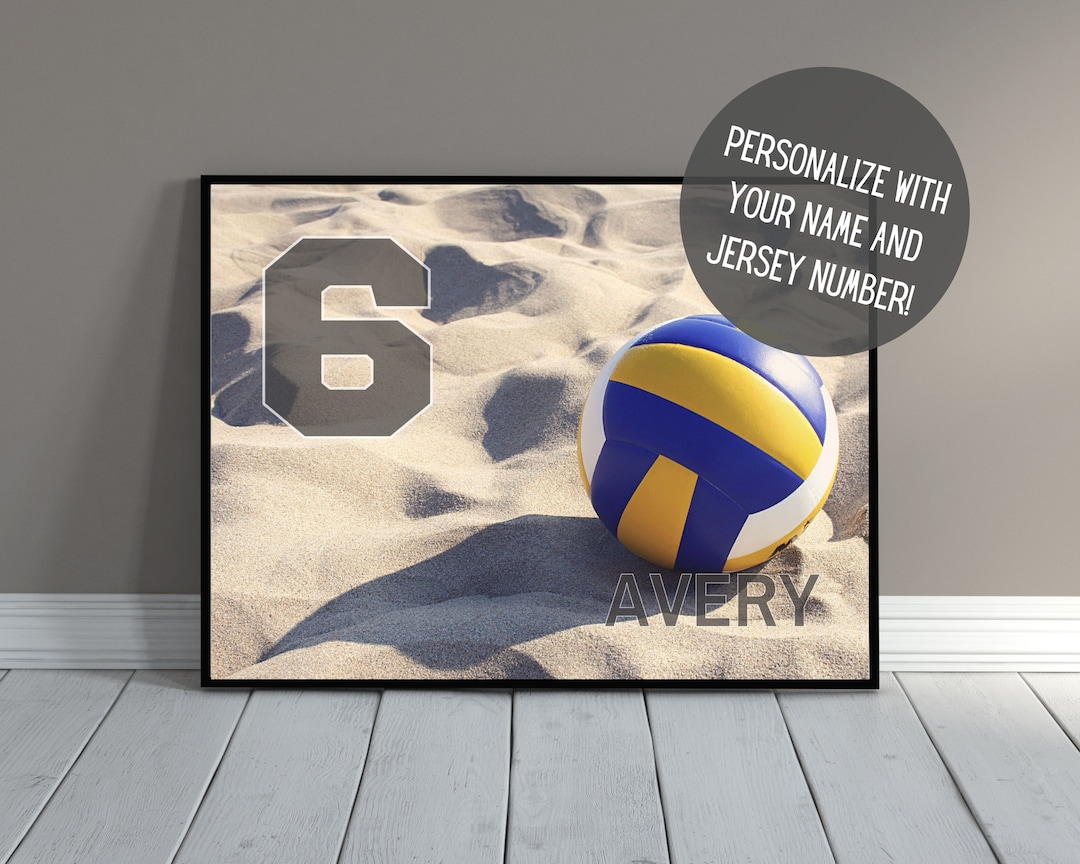 Customized Volleyball Art | Personalized Volleyball Decor With Name ...