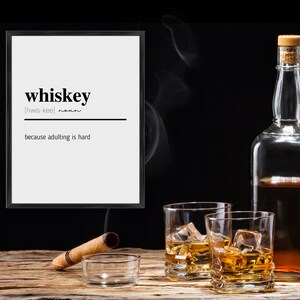 Whiskey Sign | Whiskey Poster | Whiskey Quote | Whiskey Lover | Gift for Dad | Gift for Boyfriend | Gift for Husband