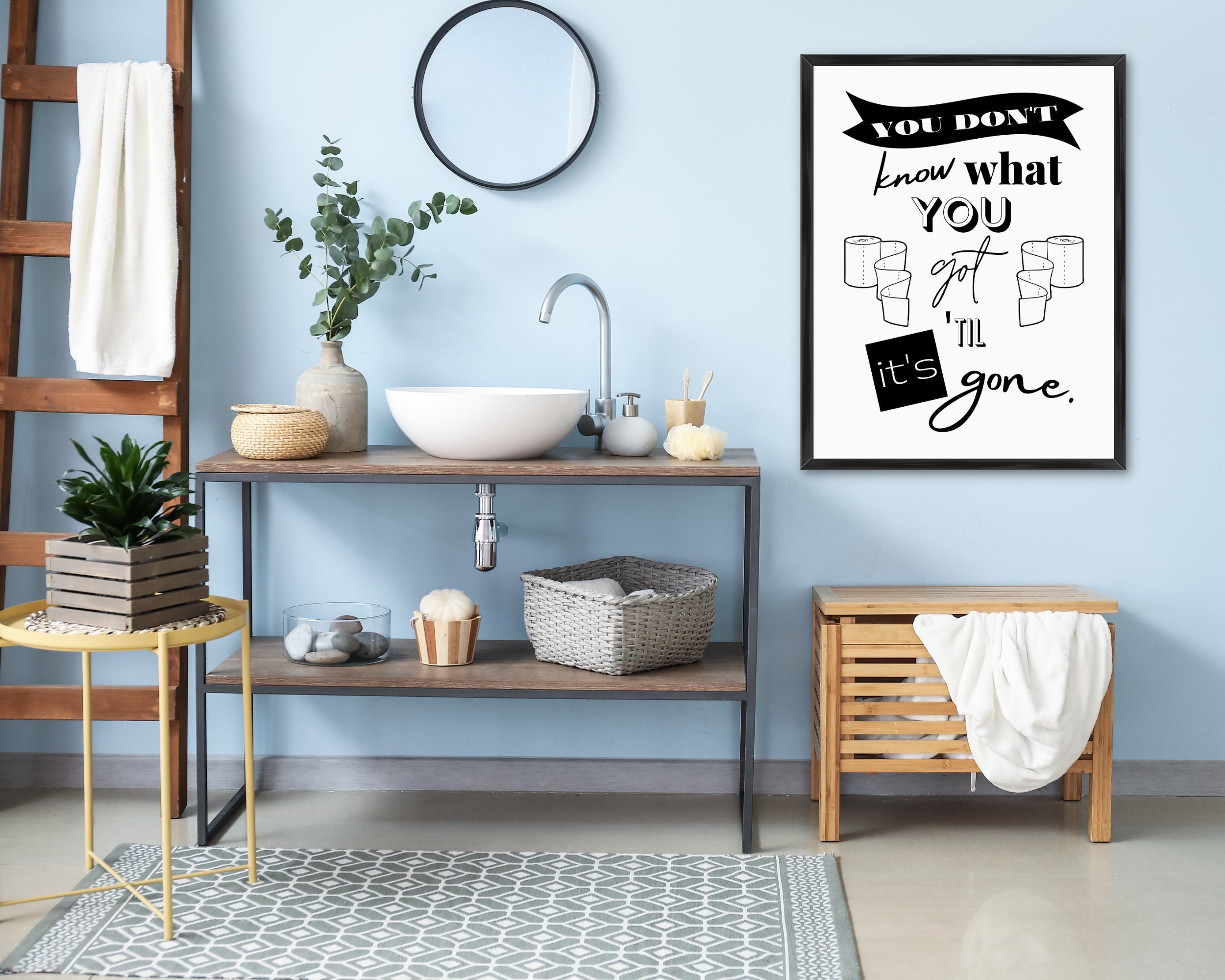 Funny Bathroom Sign Funny Bathroom Wall Art Funny Restroom | Etsy