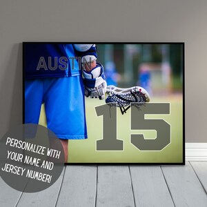Personalized Lacrosse Art | Customized Sports Wall Decor with Name | Lacrosse Decor | Athlete Room Decor | Lacrosse Poster | Senior Night