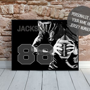 Personalized Football Wall Decor with Name | Custom Football Art with Name | Football Gift | Senior Night Gift | Kids Room Decor | PRINTABLE