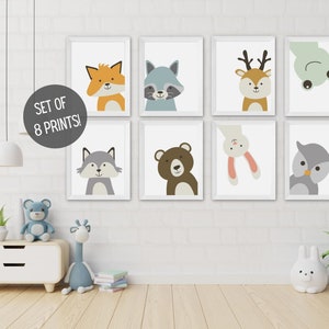 Woodland Animals Nursery Decor | Forest Animals Nursery Decor | Wilderness Nursery Decor | Forest Animals Wall Art | Woodland | PRINTABLE