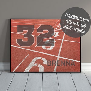 Personalized Track Runner Art | Sports Wall Decor with Name | Sports Art | Track Runner Poster | Track Gift | Kids Room Decor | PRINTABLE