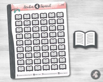 Read A Book Planner Stickers: Reading Club, Library Reminder