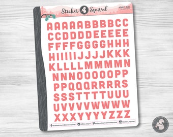 Alphabet Letters Planner Stickers by Sticker Squirrel - planning organizer erin condren planners calendar ABCs letters decals SC.ABC01.0217