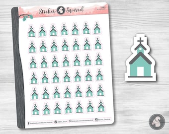 Church Icon Planner Stickers – Religious Organizer Stickers