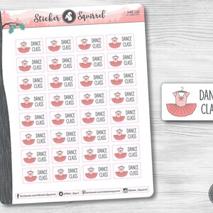 Dance Class Planner Stickers - dance practice performance rehearsal classes reminder dancer planning organizer condren calendar SC.DANC.0317