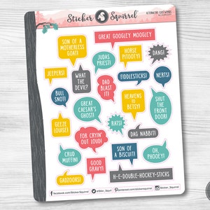 Funny Cuss Word Planner Stickers - Sticker Squirrel