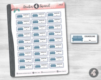 Counseling Appointment Stickers: Erin Condren Planner Stickers
