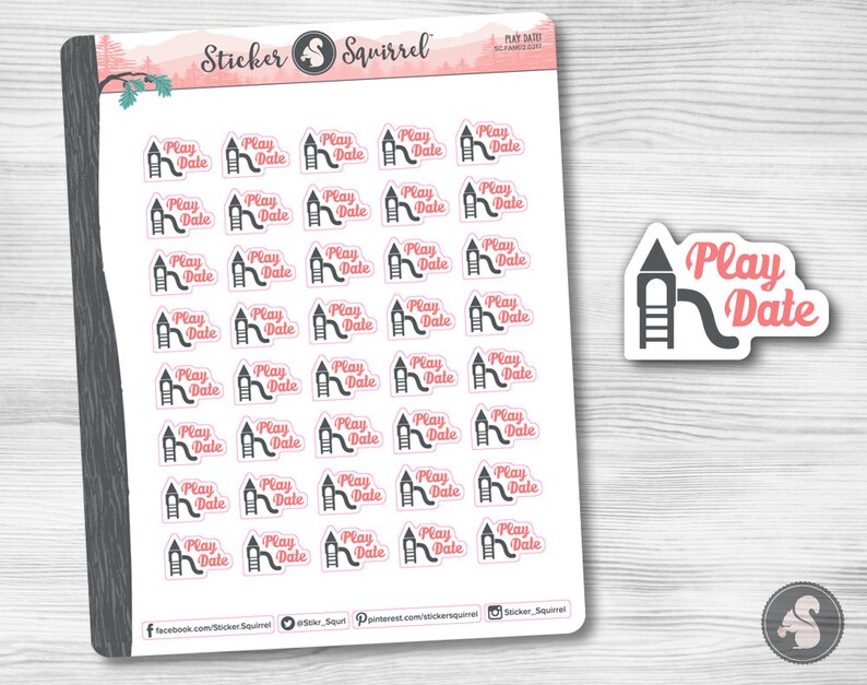 Play Date Planner Stickers erin condren monthly planner weekly planner journal calendar organizer baby play date decals SC.FAM02.0217 image 1