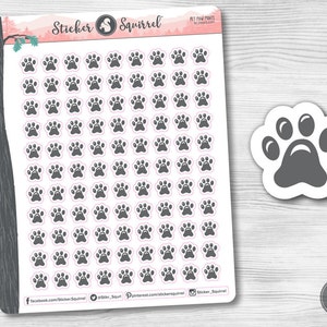 Pet Paw Print Planner Stickers | erin condren monthly planner weekly planner journal calendar cat dog pets paws prints cat lady SC.PAWS.0317