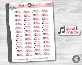 Band Practice Planner Stickers: Music Rehearsal Reminders