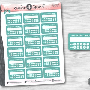 Medicine Tracker Planner Stickers | weekly meds reminder vitamins med track medicine track pill sticker pills pill track  SC.MDTR.0217