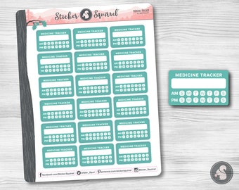 Medicine Tracker Planner Stickers: Weekly Meds Reminder
