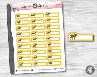 Equestrian Planner Stickers: Horse Blank Labels for Erin Condren