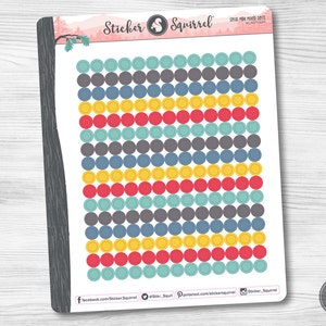 Erin Condren Designer Sticker Sheets - Mixed Metallic Date Dots Stickers  Includes 12 Sticker Sheets, 432 Stickers Total. Cute Stickers for  Customizing
