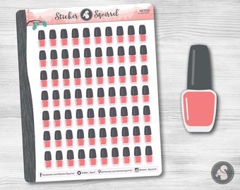 Nail Polish Planner Stickers: Spa & Salon Appointments