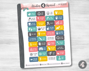 Baby's First Milestones Planner Stickers: Erin Condren, Simplified Planner