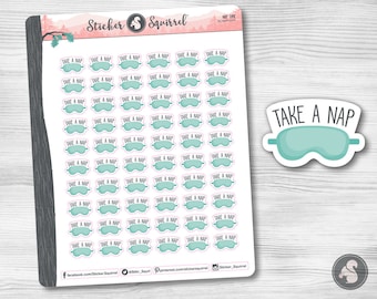 Nap Time Planner Stickers: Eye Mask Stickers for Erin Condren