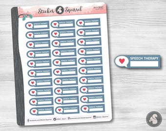 Speech Therapy Planner Stickers: Write-On Labels for Erin Condren