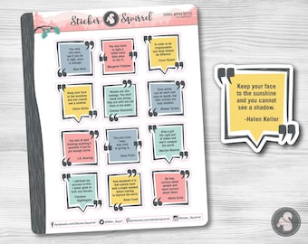Inspirational Women Quotes Planner Stickers - Erin Condren Compatible