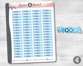 Pool Planner Stickers: Summer Fun, Water Splashes