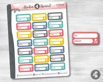 Bill Payment Reminder Stickers: Planner & Journal Stickers