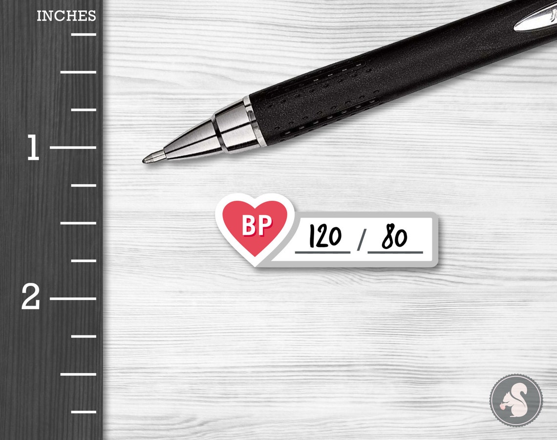 Blood Pressure Monitor Planner Stickers Write on Health - Etsy