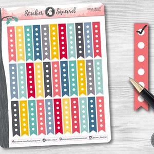 Vertical Checklist Stickers - check box check list reminder lists keep track big happy planners calendar erin condren reminders SC.VCHK.0217