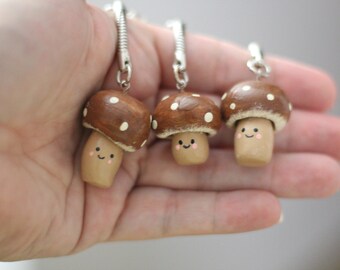 Clay Mushroom Keychain
