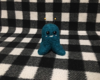 Gibbous Moon- Needle Felt Alien