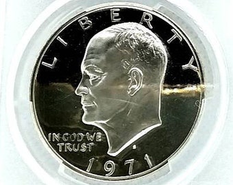 1971 S Silver Eisenhower Dollar /"Blue Ike/" Original Government Packaging