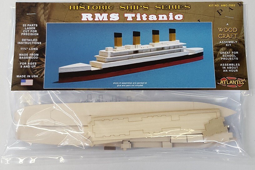 Rms Titanic Wooden Boat Craft Kit Zoom
