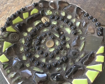 6" Mosaic Tiled Dish, Trinket Dish, Decorative Plate