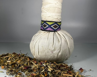 Handmade Thai Herbal Poultice Massage Ball: 33 Herb Blend