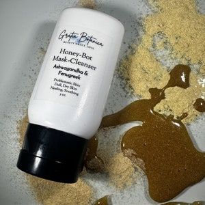 Honey-Bot Mask Ashwagandha & Fenugreek, honey mask, botanicals and honey treatment, natural cleanser, self-preserved