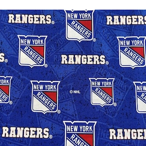 New York Rangers Fabric -- SHIPS in 1-2 Business Days -- NHL Cotton Fabric, 43-44 inch width fabric