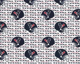 Houston Texans Fabric -- SHIPS in 1-2 Business Days -- 58-in-wide fabric, Fabric Traditions NFL Logo Cotton Fabric