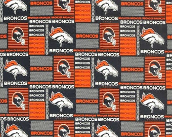 Denver Broncos Cotton Fabric: NFL Team Logo, 58-in Wide