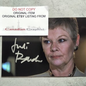 Judi Dench Hand Signed Autograph 4x6 Photo COA