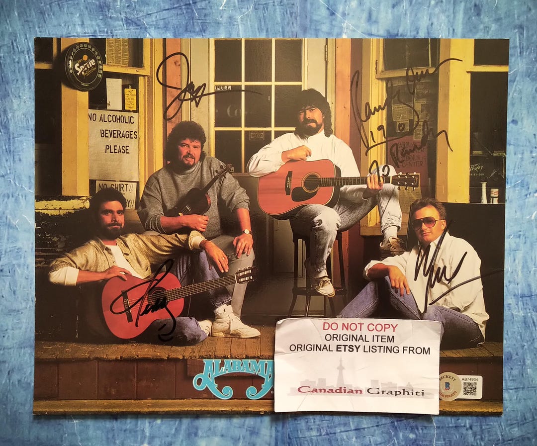 Alabama Hand Signed Autograph 8x10 Photo BAS COA Randy Owen, Jeff Cook ...