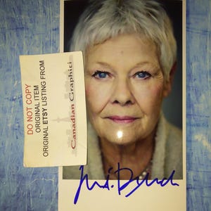 Judi Dench Hand Signed Autograph Photo COA