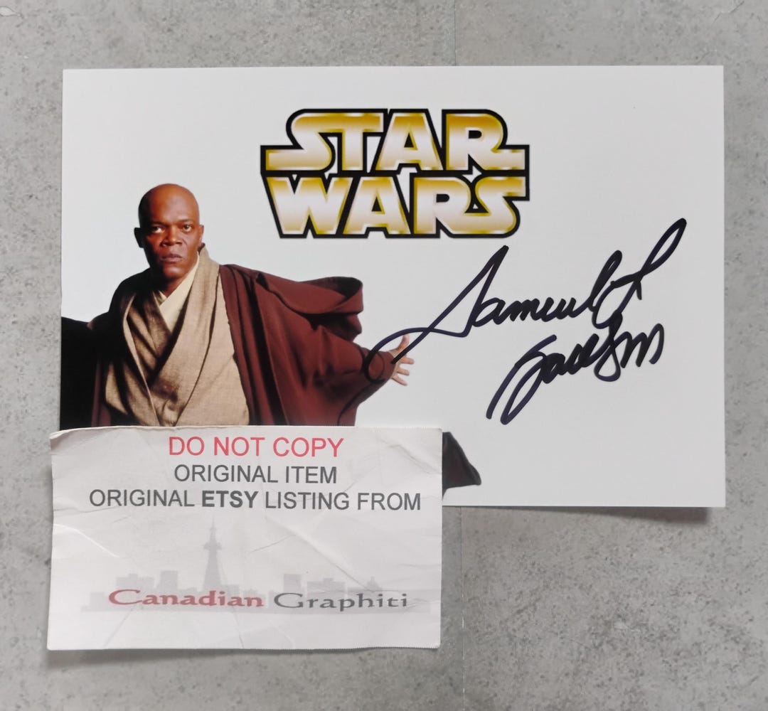 サミュエル Lジャクソン 直筆サインフォトauto marvel スターウォーズ Samuel L Jackson Hand Signed Autograph Photo COA Star Wars - Etsy