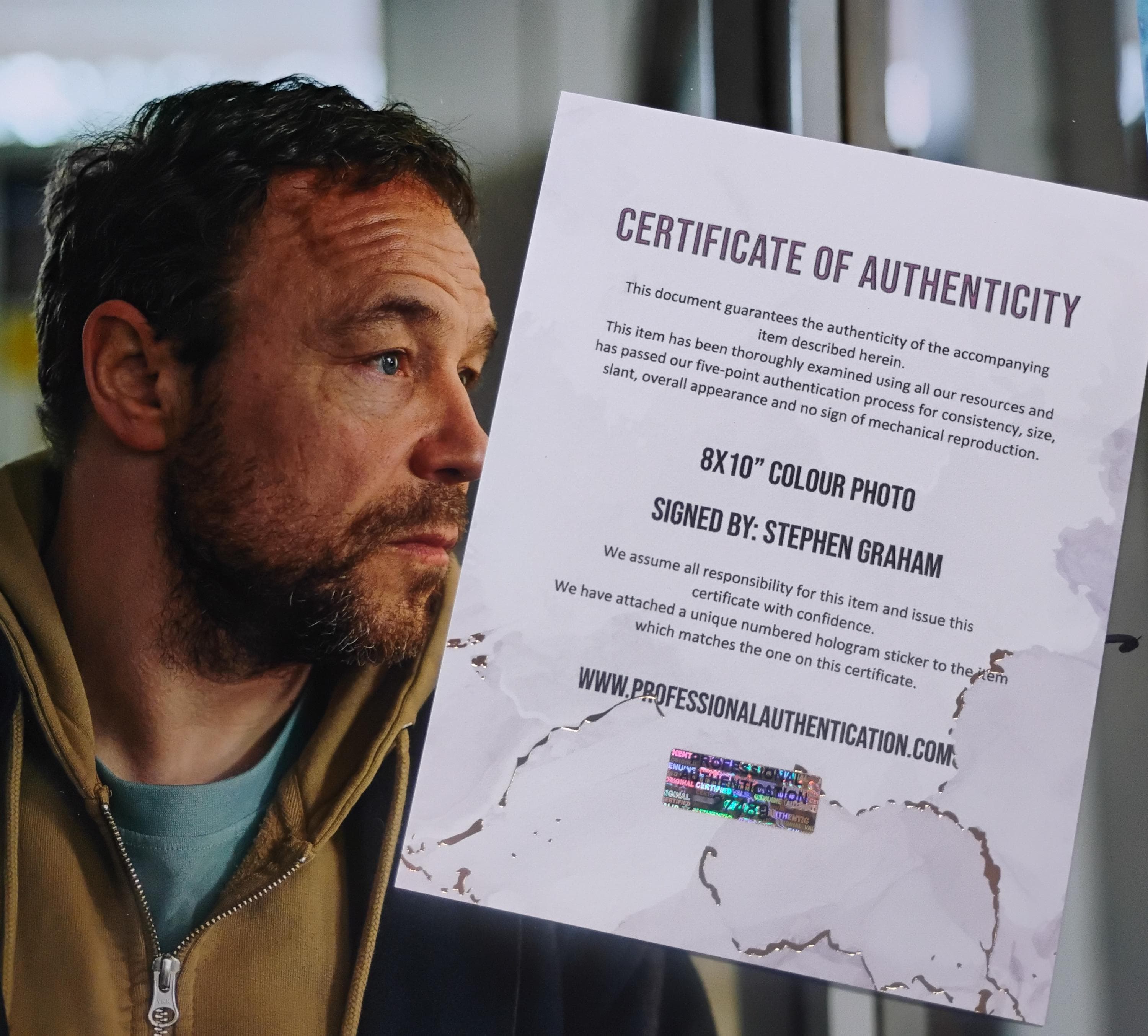 Photo Autographiée Stephen Graham 10x8 - Film This Is England - Avec Certificat (COA) - Cadeau Collection