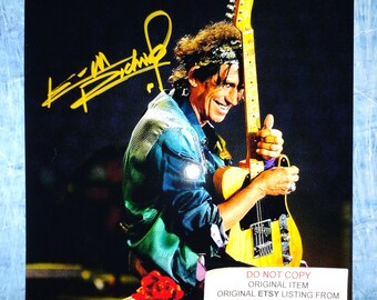 キース・リチャーズ直筆サイン入り8x10写真 COA ローリング